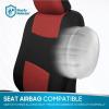 imageBDK PolyPro Car Seat Covers Full Set in Blue Gray on Black Front and Rear Split Bench Seat Covers for Cars Easy to Install Car Seats Cover Set and Accessories for Auto Trucks Van SUV  Blue GrayTerracotta