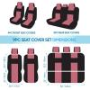 imageBDK PolyPro Car Seat Covers Full Set in Blue Gray on Black Front and Rear Split Bench Seat Covers for Cars Easy to Install Car Seats Cover Set and Accessories for Auto Trucks Van SUV  Blue GrayPink