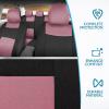 imageBDK PolyPro Car Seat Covers Full Set in Blue Gray on Black Front and Rear Split Bench Seat Covers for Cars Easy to Install Car Seats Cover Set and Accessories for Auto Trucks Van SUV  Blue GrayPink