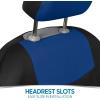 imageBDK PolyPro Car Seat Covers Full Set in Blue Gray on Black Front and Rear Split Bench Seat Covers for Cars Easy to Install Car Seats Cover Set and Accessories for Auto Trucks Van SUV  Blue GrayBlue