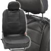 imageBDK carXS Gray Leather Car Seat Covers Front Seats Only 4Piece Faux Leather Seat Covers for Cars Includes Front Seat Covers Automotive Seat Covers for Trucks SUVBlack
