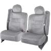 imageBDK Scottsdale Cloth 2Pack Front Seat Covers for PickUp Trucks Trucks Vans with Integrated Seat Belt Detachable Headrest Without Integrated Arm Rest BlackGray