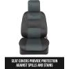 imageBDK EasyFit Car Seat Covers for Front Seats Black  Front Seat Cover Set with Integrated Headrest Cover Quick SlipOn Installation Fits Most Car Truck Van SUVCharcoal