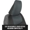imageBDK EasyFit Car Seat Covers for Front Seats Black  Front Seat Cover Set with Integrated Headrest Cover Quick SlipOn Installation Fits Most Car Truck Van SUVCharcoal