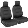 imageBDK EasyFit Car Seat Covers for Front Seats Black  Front Seat Cover Set with Integrated Headrest Cover Quick SlipOn Installation Fits Most Car Truck Van SUVBlack